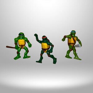 Vintage Ninja Turtles 3 Piece Toy Set
